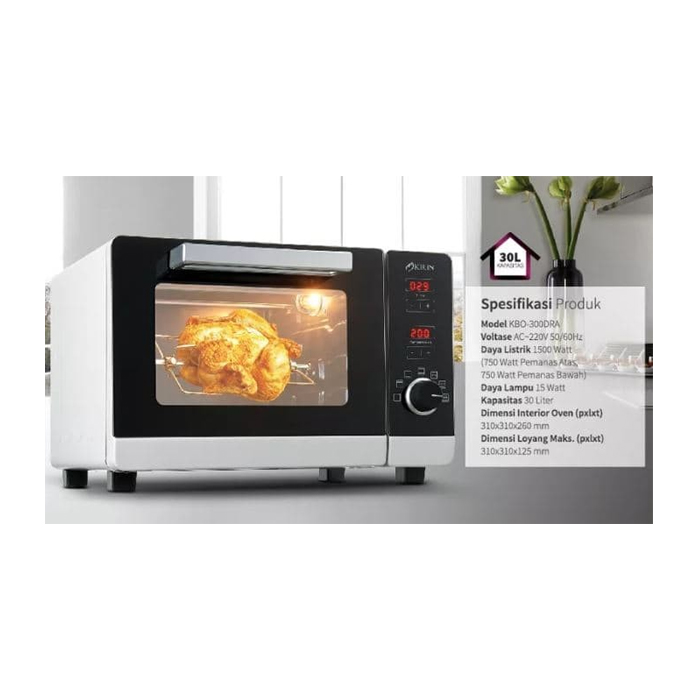 KIRIN Oven Toaster Digital 30 Liter With Lamp - KBO-300DRA
